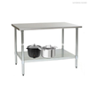 Table de travail en acier inoxydable de grande taille pour cuisine 