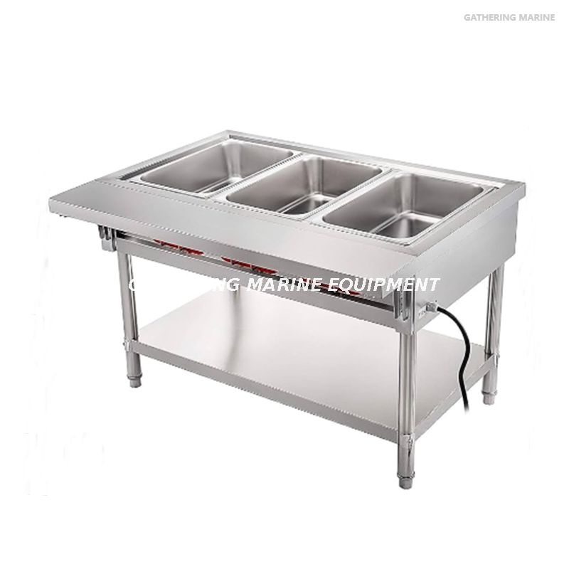 Table chauffante à vapeur électrique commerciale en acier inoxydable 