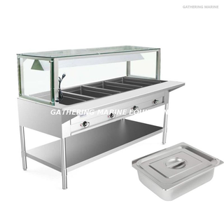 Table chauffante à vapeur électrique commerciale en acier inoxydable 