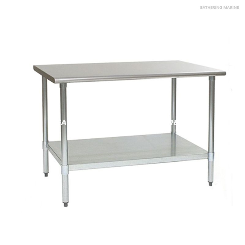 Table de travail en acier inoxydable de grande taille pour cuisine 