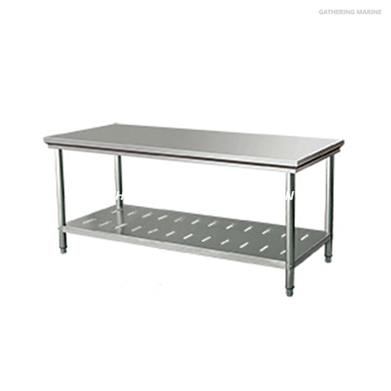 Table de travail en acier inoxydable de grande taille pour cuisine 