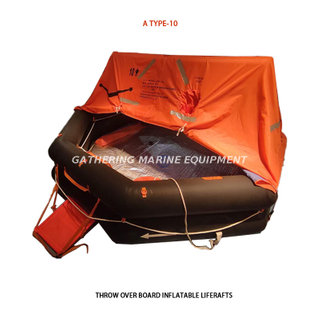 Équipement d'urgence maritime SOLAS Un radeau de sauvetage gonflable à redressement automatique pour 10 personnes