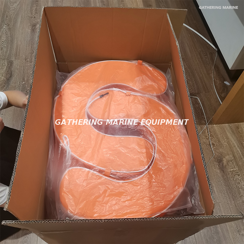 Bouée de sauvetage en fer à cheval orange en mousse PU en forme de U de sauvetage aquatique