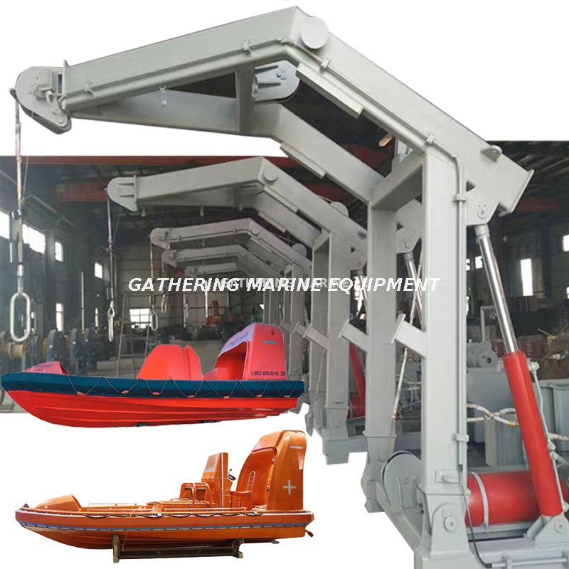 Appareil de lancement de bateau de sauvetage, type A, bossoir électrique et hydraulique 