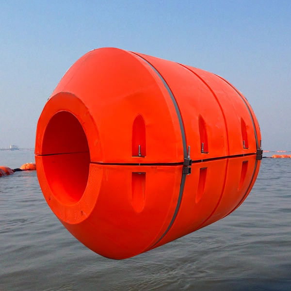Objets flottants orange dans les projets de dragage - Pipe Floater