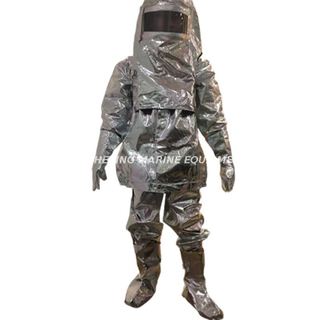 Combinaison de protection contre l'incendie de combinaison isolée thermiquement de feuilles d'aluminium