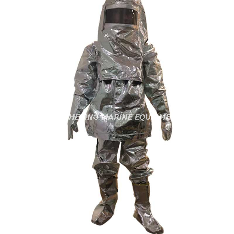 Combinaison de protection contre l'incendie de combinaison isolée thermiquement de feuilles d'aluminium