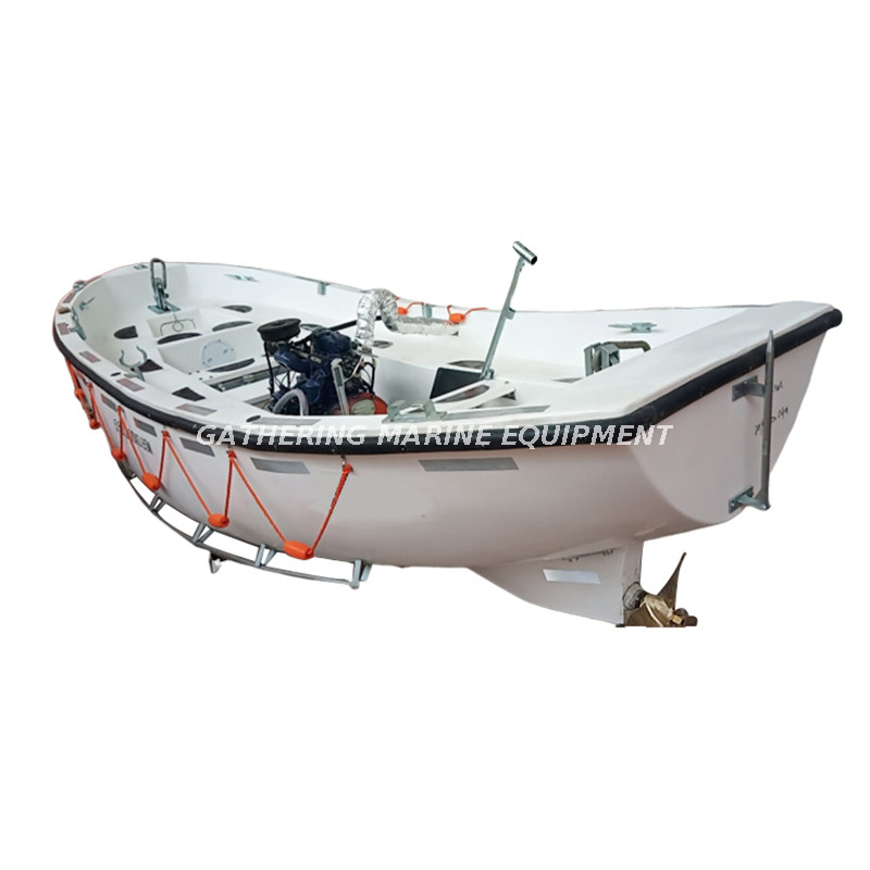 Bateau de sauvetage de canot de sauvetage de type ouvert FRP avec bossoir