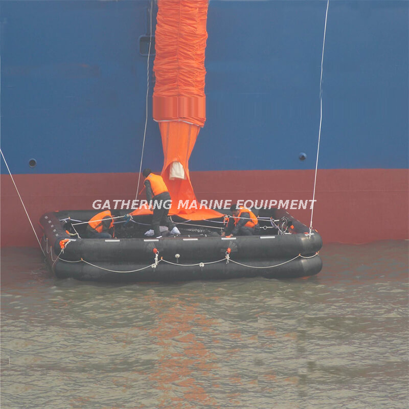 Dispositif d'évacuation vertical de bateau de MES de glissière simple de système de goulotte d'évacuation marine