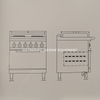 Cuisinière marine avec four cuisinière de type plaque chauffante ronde