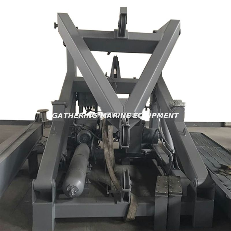 Appareil de lancement de bateau de sauvetage, type A, bossoir électrique et hydraulique 