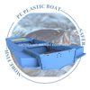 Bateau de pêche en plastique PE vert/bleu/gris, bateau de sports nautiques pliable