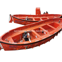Bateau de sauvetage de canot de sauvetage de type ouvert FRP avec bossoir
