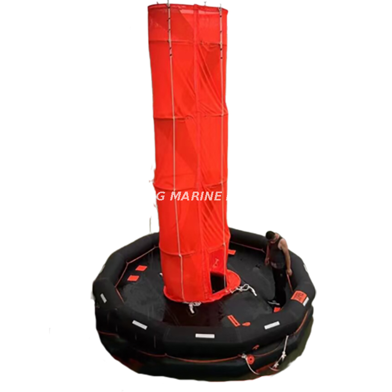Système d'évacuation marine de type vertical avec double goulotte 