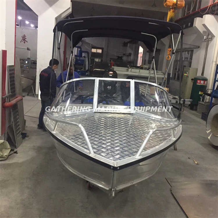 Bateau de pêche en aluminium, bateau Durable, coque en alliage d'aluminium