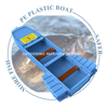 Bateau de pêche en plastique PE vert/bleu/gris, bateau de sports nautiques pliable