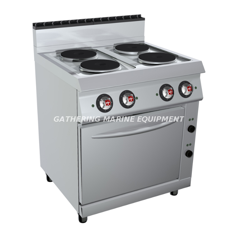 Cuisinière marine avec four cuisinière de type plaque chauffante ronde