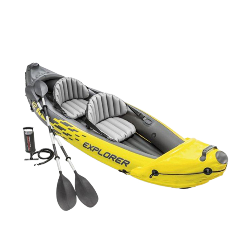 Bateau en caoutchouc gonflable de kayak de bateau banane gonflable d'explorateur de 2 personnes avec des pagaies1 