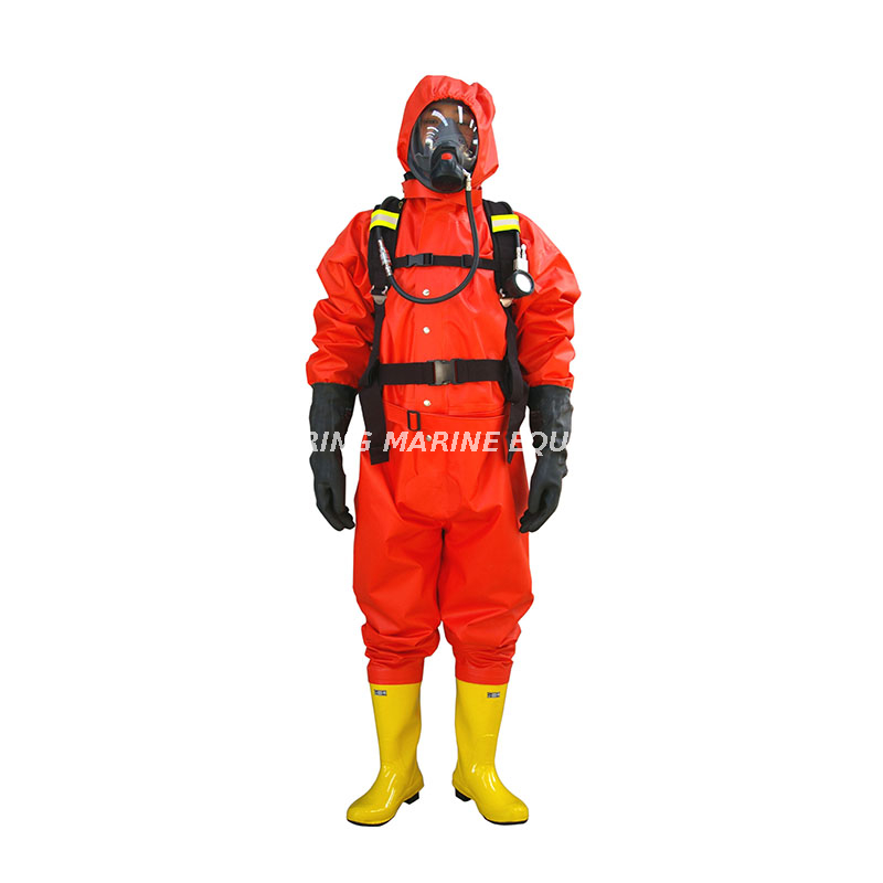 Combinaison de protection chimique en néoprène CR de type lourd contre les risques chimiques à vendre