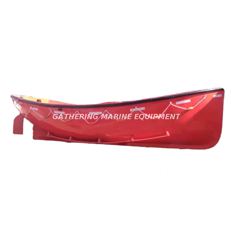 Bateau de sauvetage de canot de sauvetage de type ouvert FRP avec bossoir