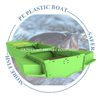 Bateau de pêche en plastique PE vert/bleu/gris, bateau de sports nautiques pliable