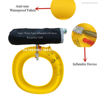 Bouée de sauvetage gonflable automatique CE jetant des bouées de sauvetage