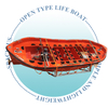 Bateau de sauvetage de canot de sauvetage de type ouvert FRP avec bossoir