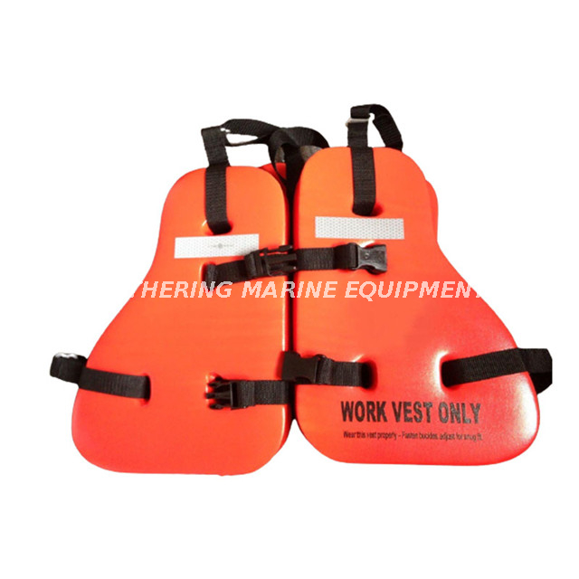Gilet de sauvetage marin 150N en trois pièces, veste de travail en mousse PVC, gilet de plate-forme pétrolière