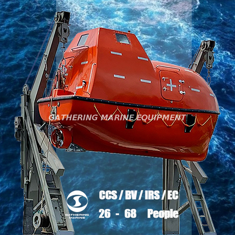 Bateaux de sauvetage SOLAS Canot de sauvetage totalement fermé avec bossoir de type gravité