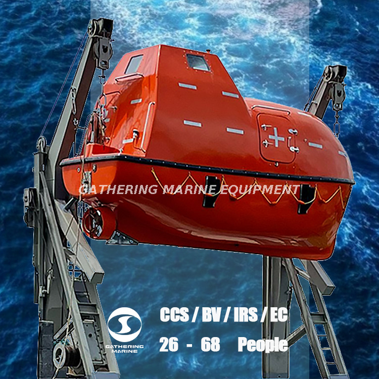 Bateaux de sauvetage SOLAS Canot de sauvetage totalement fermé avec bossoir de type gravité