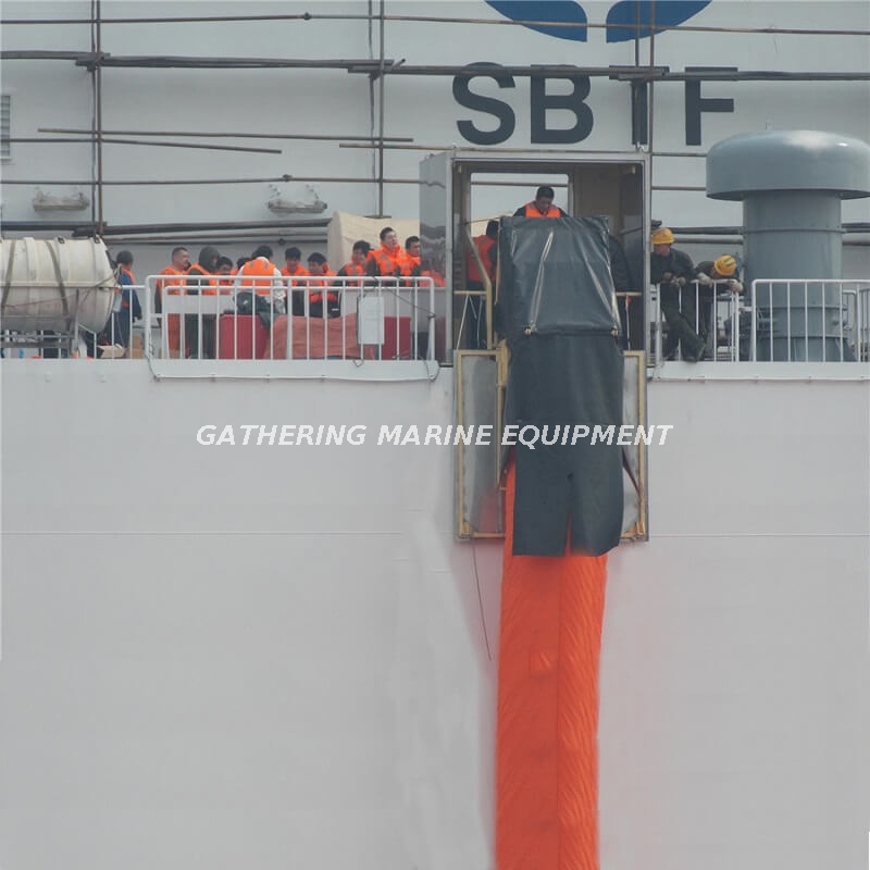 Dispositif d'évacuation vertical de bateau de MES de glissière simple de système de goulotte d'évacuation marine
