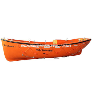 Bateau de sauvetage de canot de sauvetage de type ouvert FRP avec bossoir
